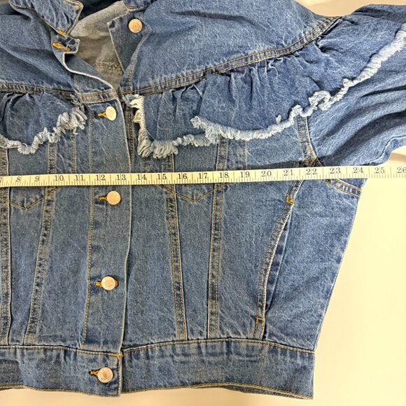 Love Tree Ruffle Denim Jacket - Picture 9 of 10